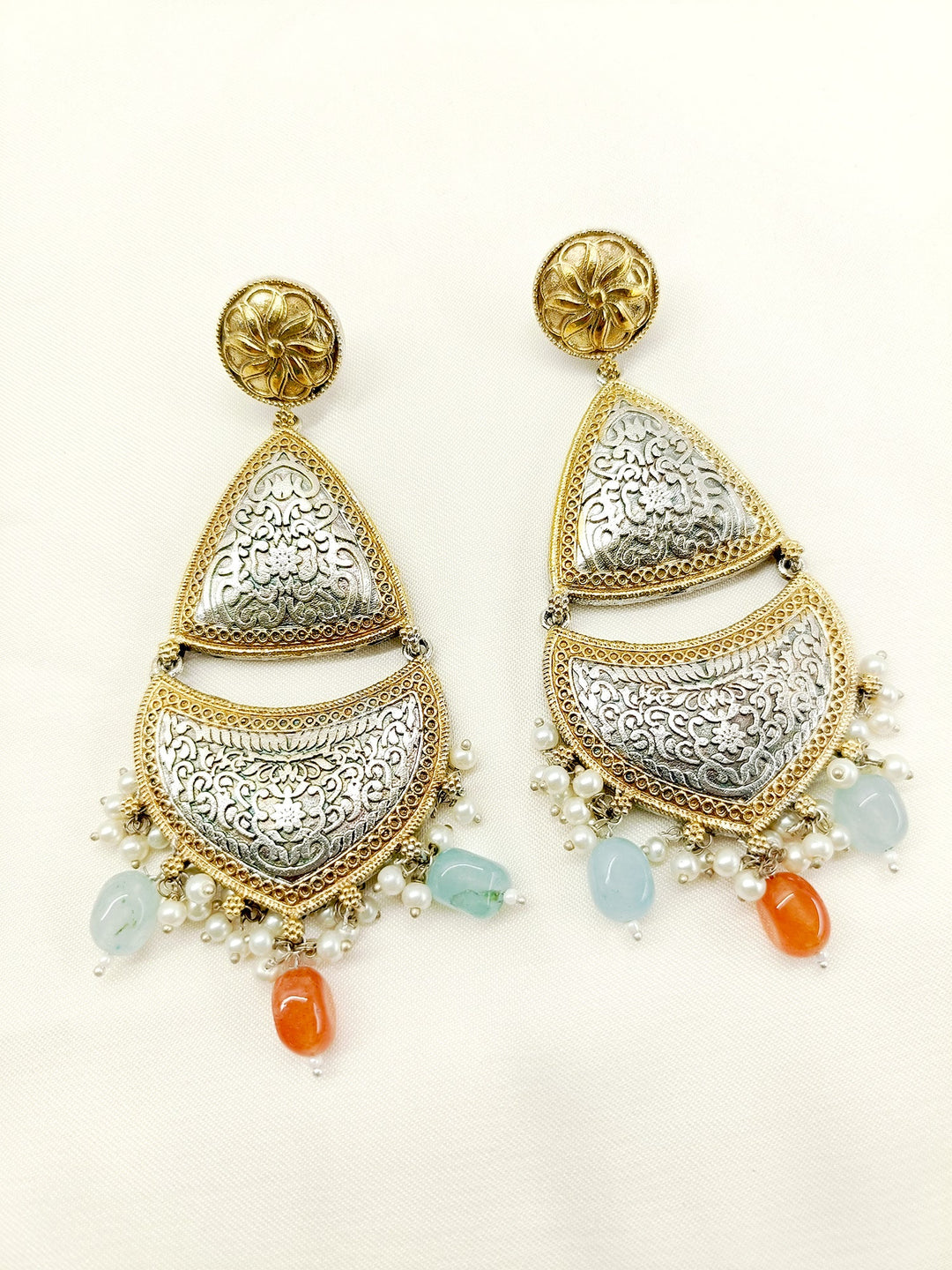 Aadithi Multi Colour Oxidized Earrings