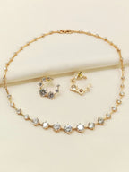 Kiona Gold American Diamond Necklace Set