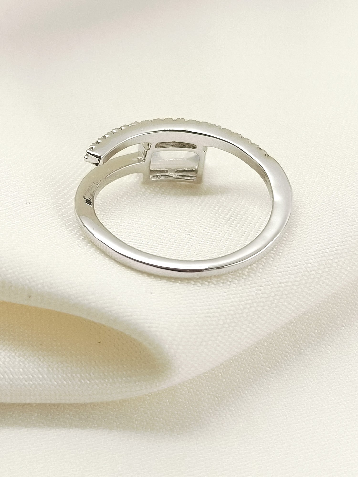 Marziya 92.5 Silver Swarovski Stone Finger Ring