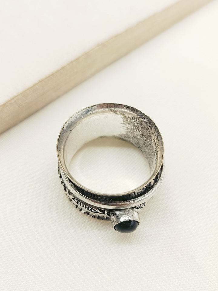 Anam Black Oxidized Finger Ring