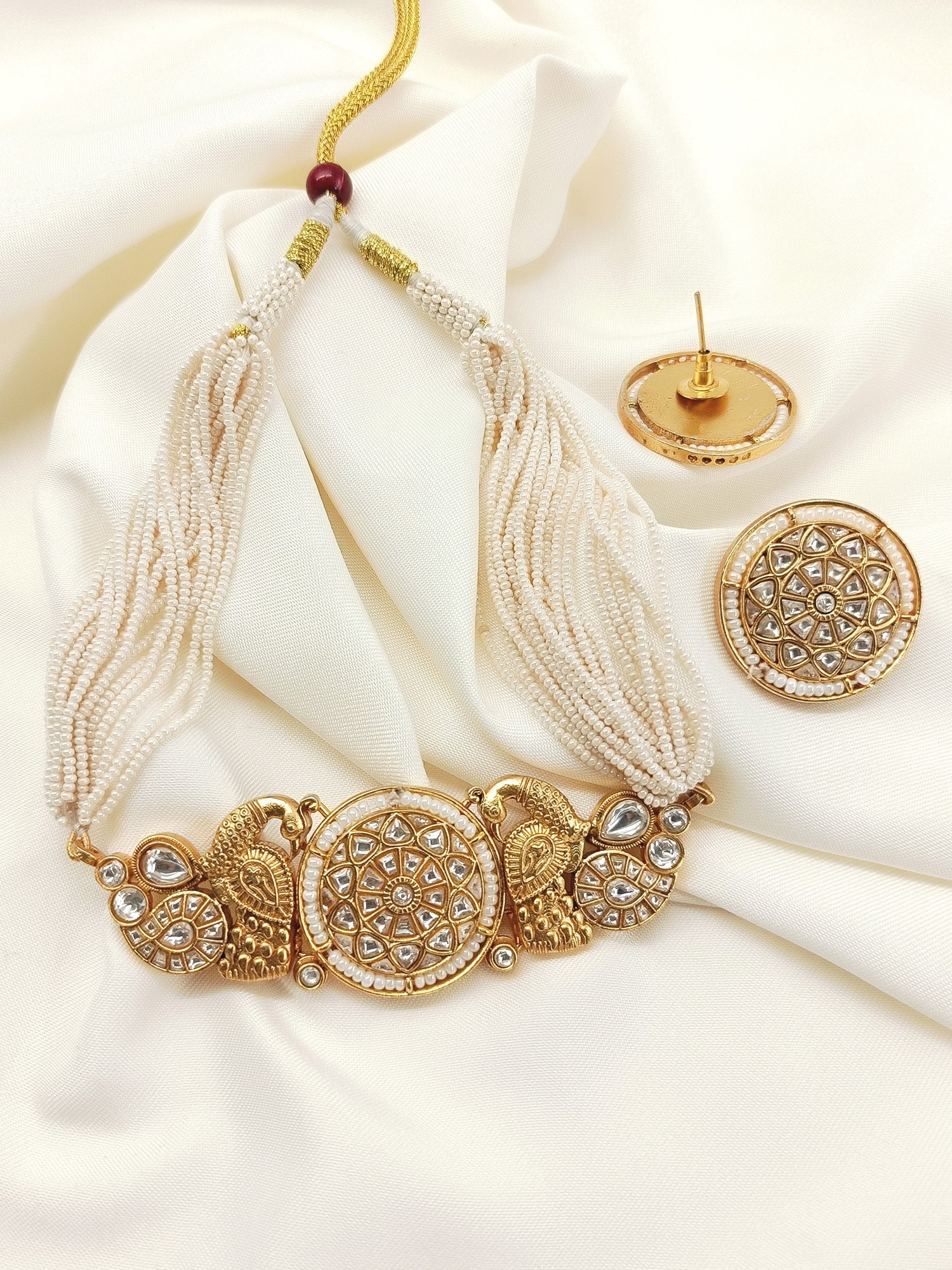 Haani White Kundan Choker Set