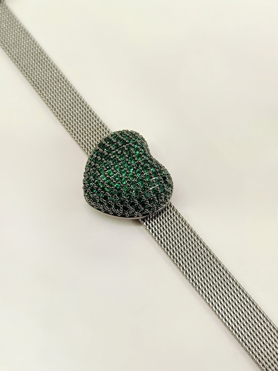 Kira Green Heart Shape Victorian Bracelet