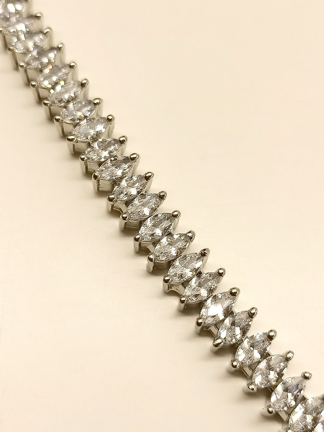 Meghna White American Diamond Bracelet