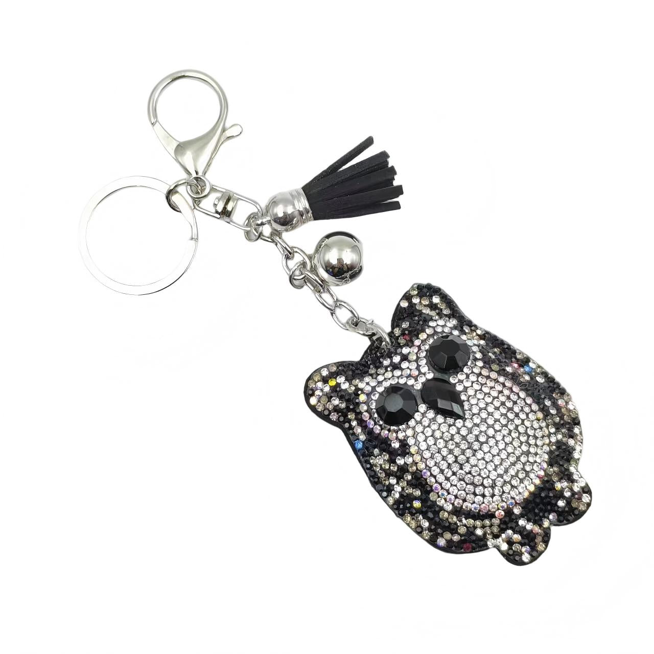 Ounamei Rhinestone Owl Keychain | Crystal Tassel Bag Charm