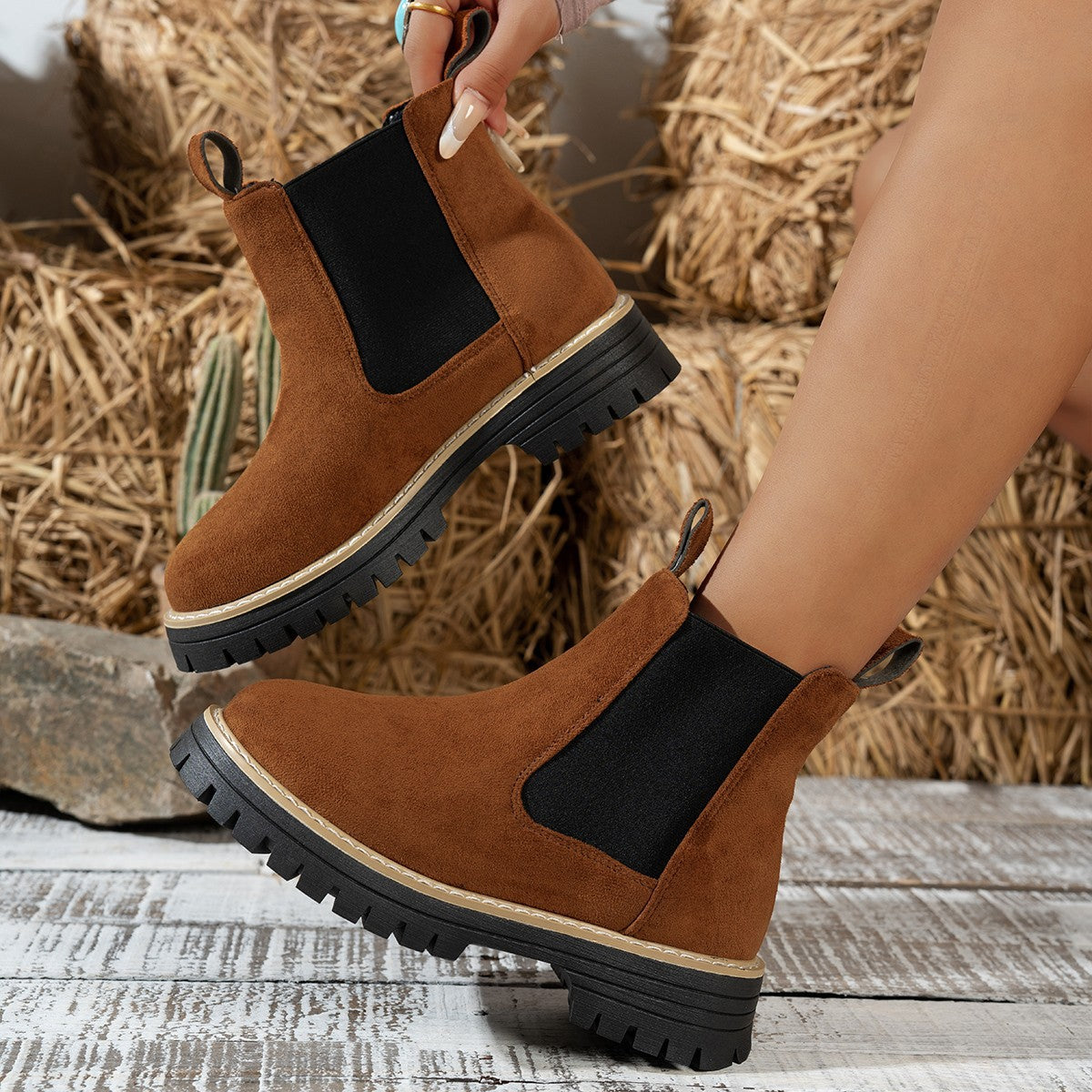 Women's ClassicKick Boots - Effortless Slip-On Ankle Boots with Chelsea Style (US 5-10.5)