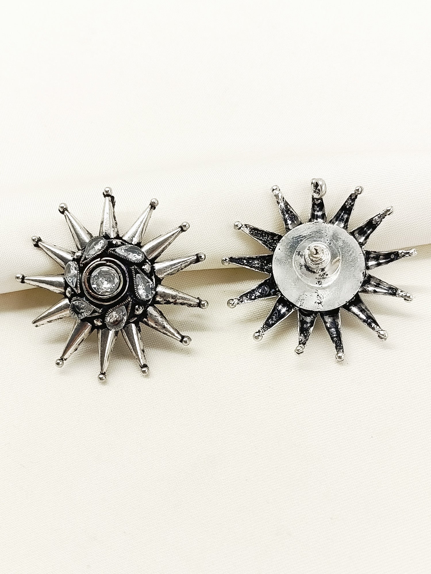 Uttama White Oxidized Tops