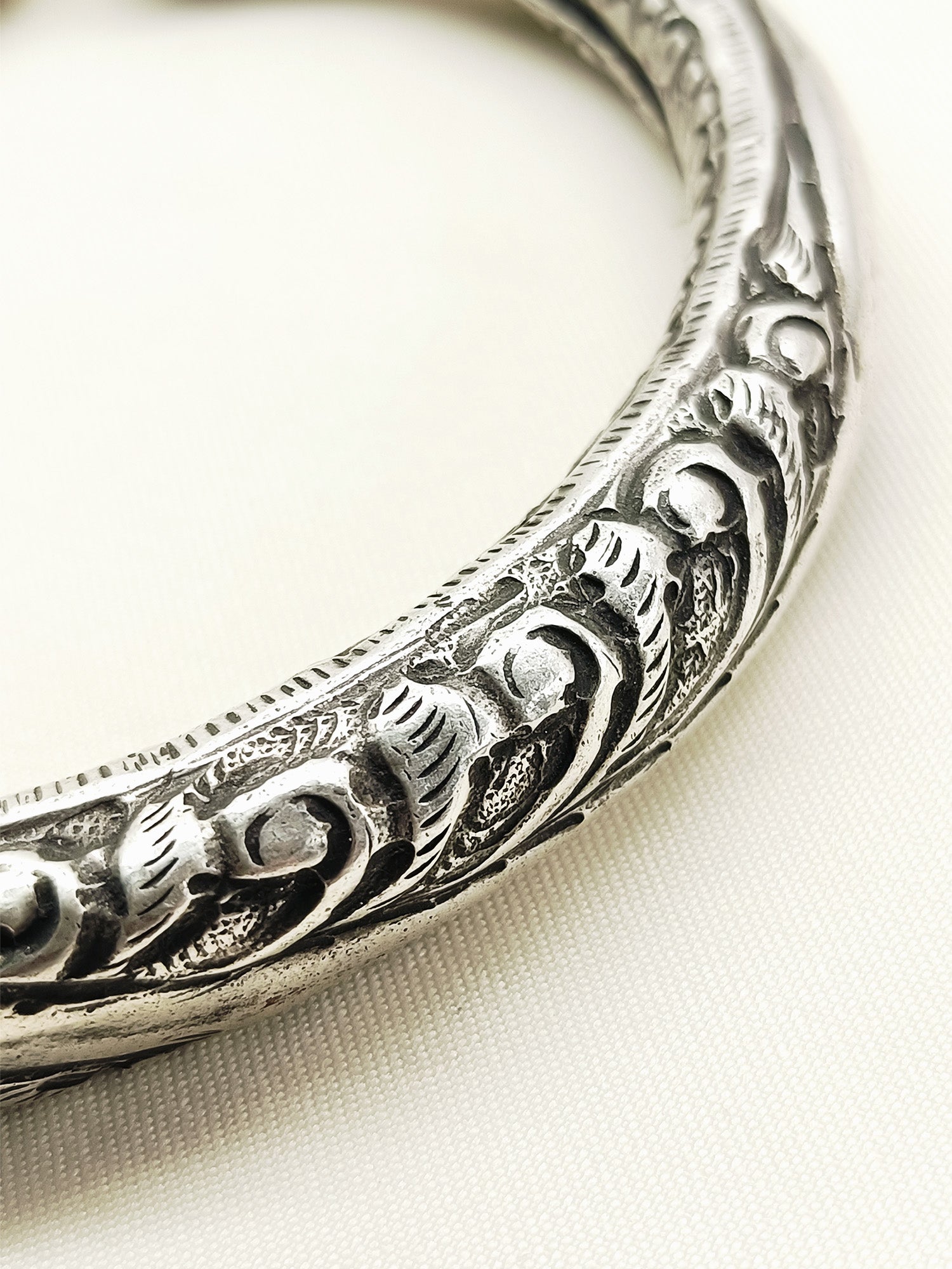 Nimrit Oxidized Silver Anklet [Price Is For Single Piece]