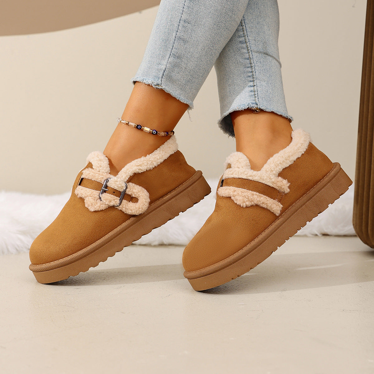 Women's BerryBirk Cozy Clogs – Retro Faux Fur Platform Snow Boots (US 5–9)