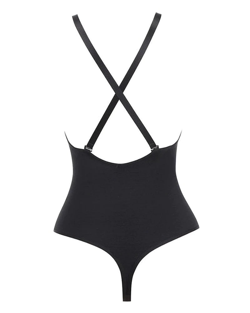 Seamless Tummy Control Bodysuit Butt Lifter Thong Backless Body Shaper  - By Qivii