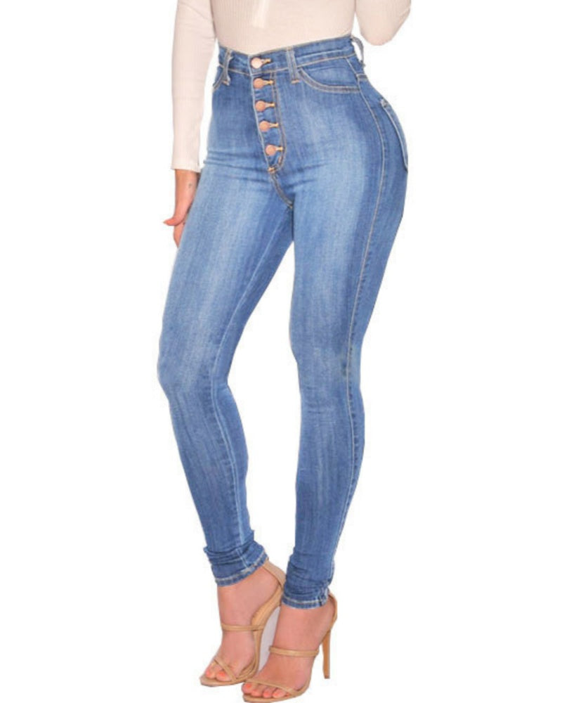 Women's High-Waisted Butt-Lifting Skinny Jeans  - By Qivii