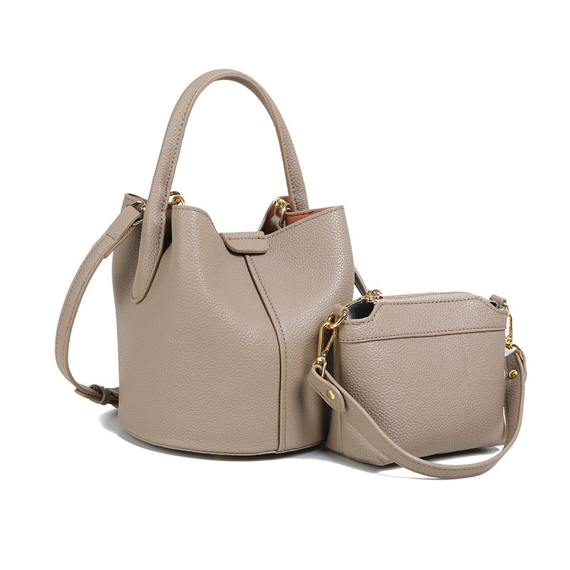 Women’s Regent Plaid Bucket Satchel — Heritage Check Full-Grain Leather Convertible with Detachable Pouch & Effortless Transition Carry