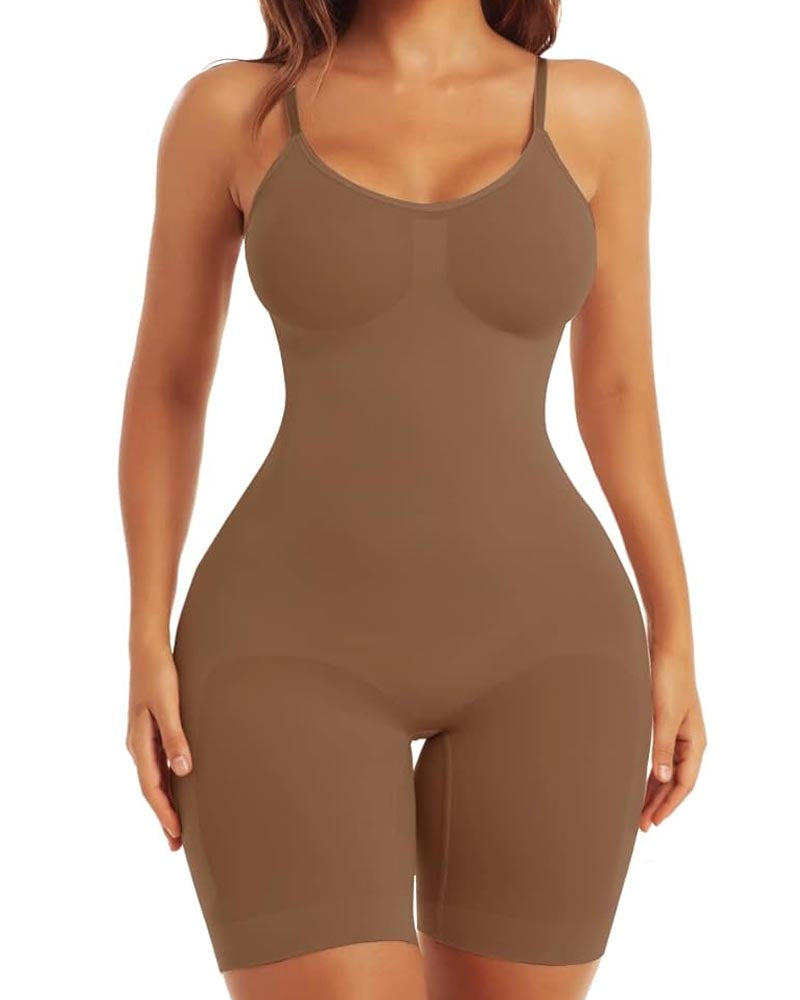 Seamless Light Support Tummy Control Thigh Slimmer Bodysuit Shapewear  - By Qivii