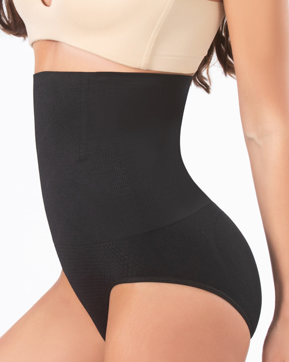 Seamless High Waist Shaping Panties Comfy Tummy Control Hip Lifting Slimming Brief  - By Qivii