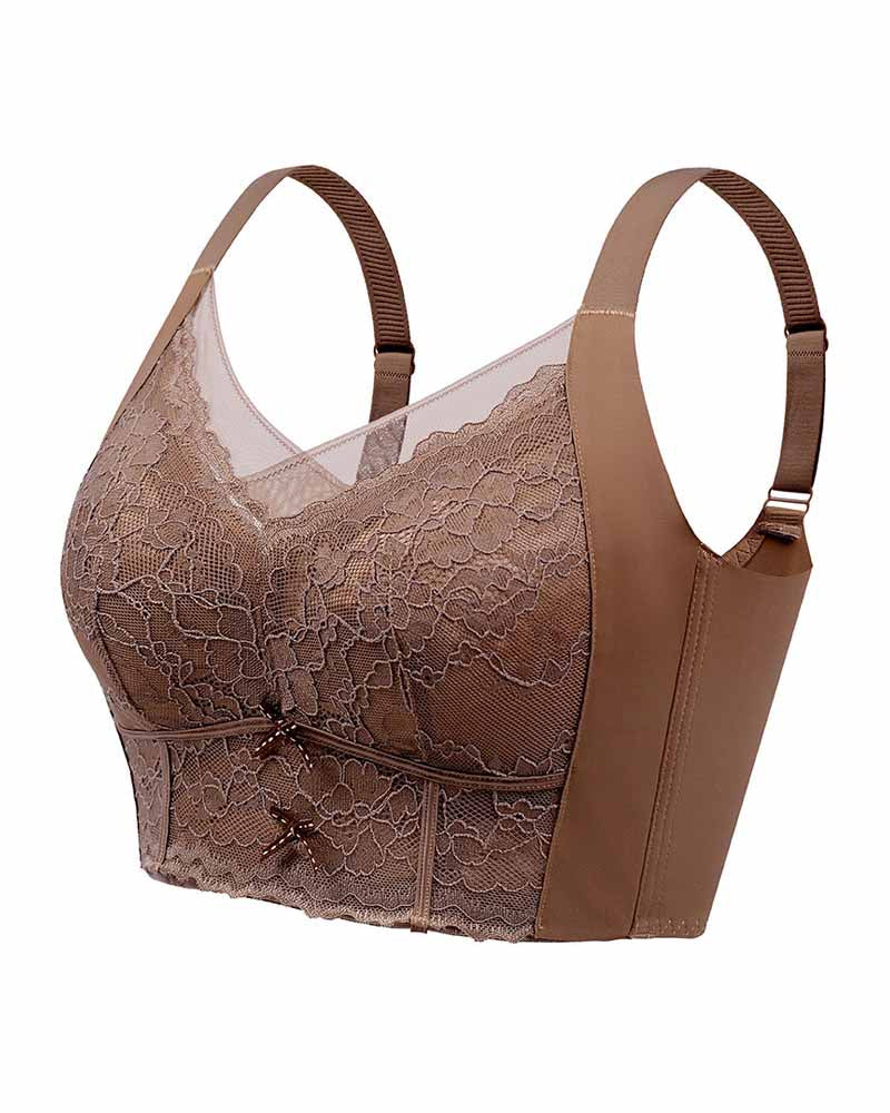 Breathable Wireless Lace Full Coverage Comfortable Bra  - By Qivii