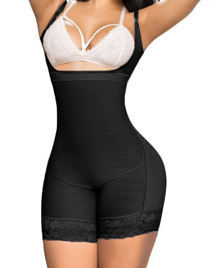 Shapshe® Tummy Control Open Bust Butt Lifter Bodysuits Shapewear  - By Qivii
