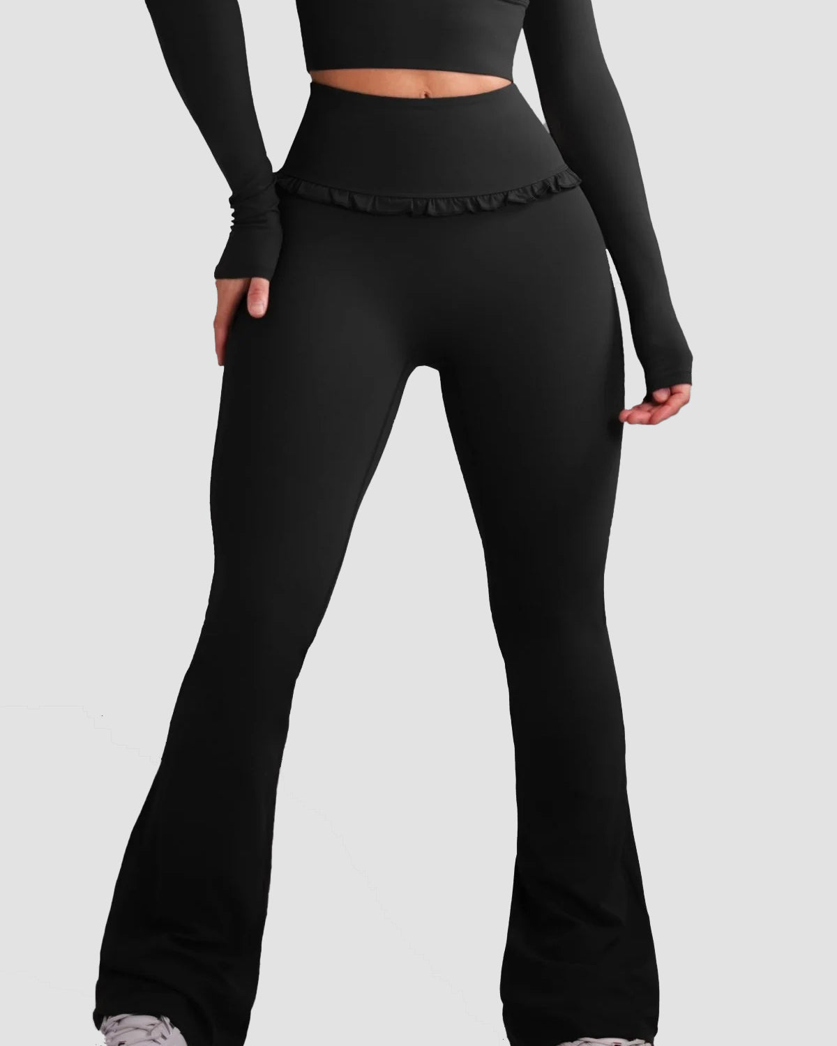 Ballet Ruffled Flare Leggings  - By Qivii