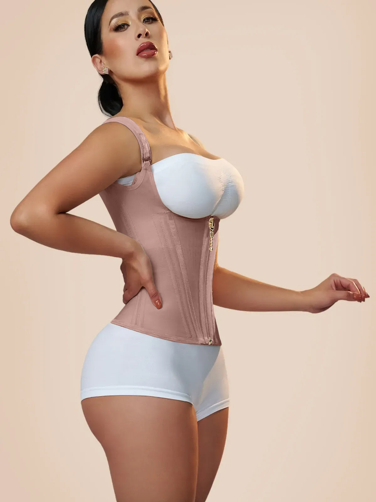 Waist Trainer for Women Body Shaper Corset Vest Tank Top with Steel Bones
