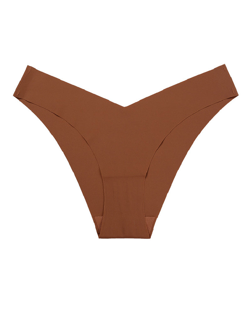 Sexy Ice Silk Low-Rise Panties Seamless Multicolor Briefs Lingerie  - By Qivii