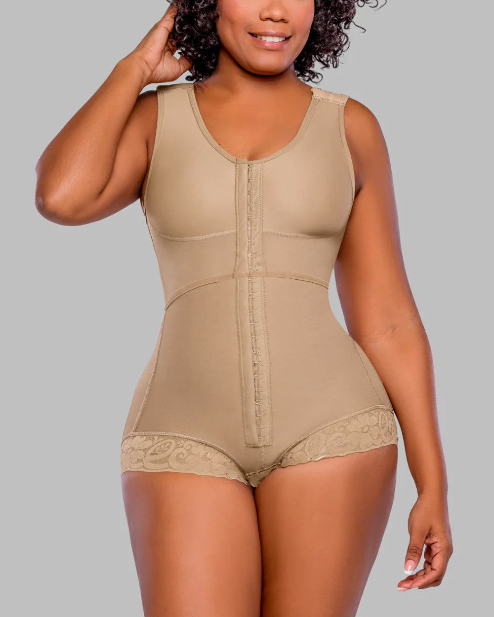 Shapshe® Butt Lifting Shapewear Bodysuit Hook and Eye Tummy Control Slimming Body Shaper  - By Qivii