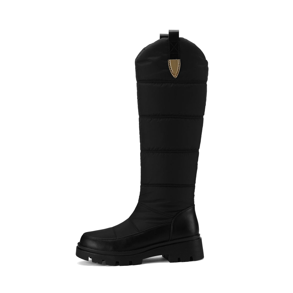 Women's Monroe Knee-High Boots - Waterproof Quilted Winter Boots with Plush Faux Fur Lining & Chunky Rocker Sole (US 4-11)