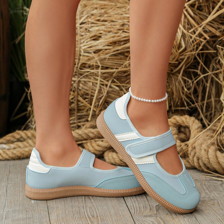 Women’s Mavelle Velcro Mary Jane Slip-On Sneakers – Retro Trainer Comfort Sandals (US 5–10)