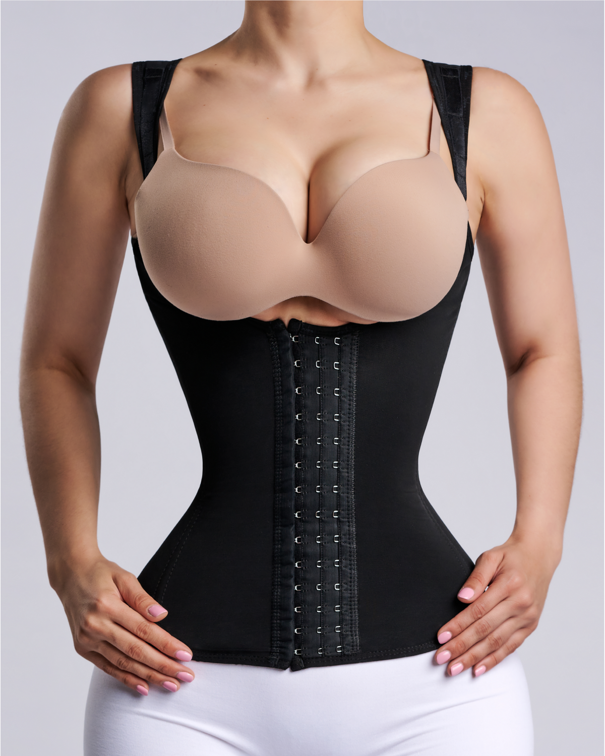 Shapshe® Women Hourglass Vest Tummy Control Waist Trainer Corset With Hook and Eye