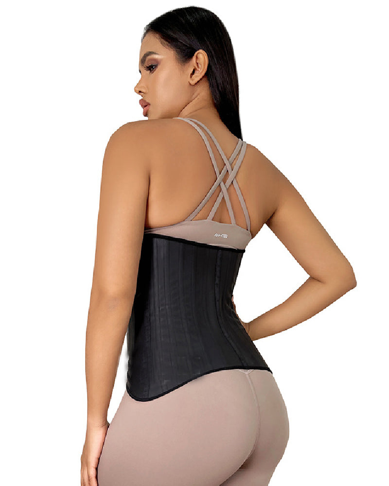 Latex Waist Trainer 25 Steel Bone Binders Corset Fajas Colombian Slimming Belt  - By Qivii