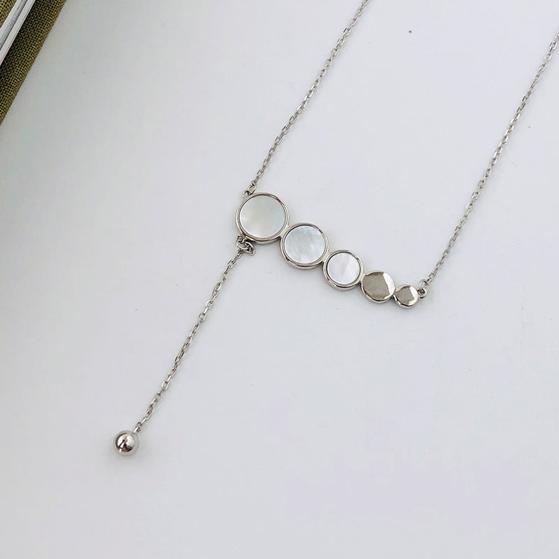 High sense white mother shell necklace