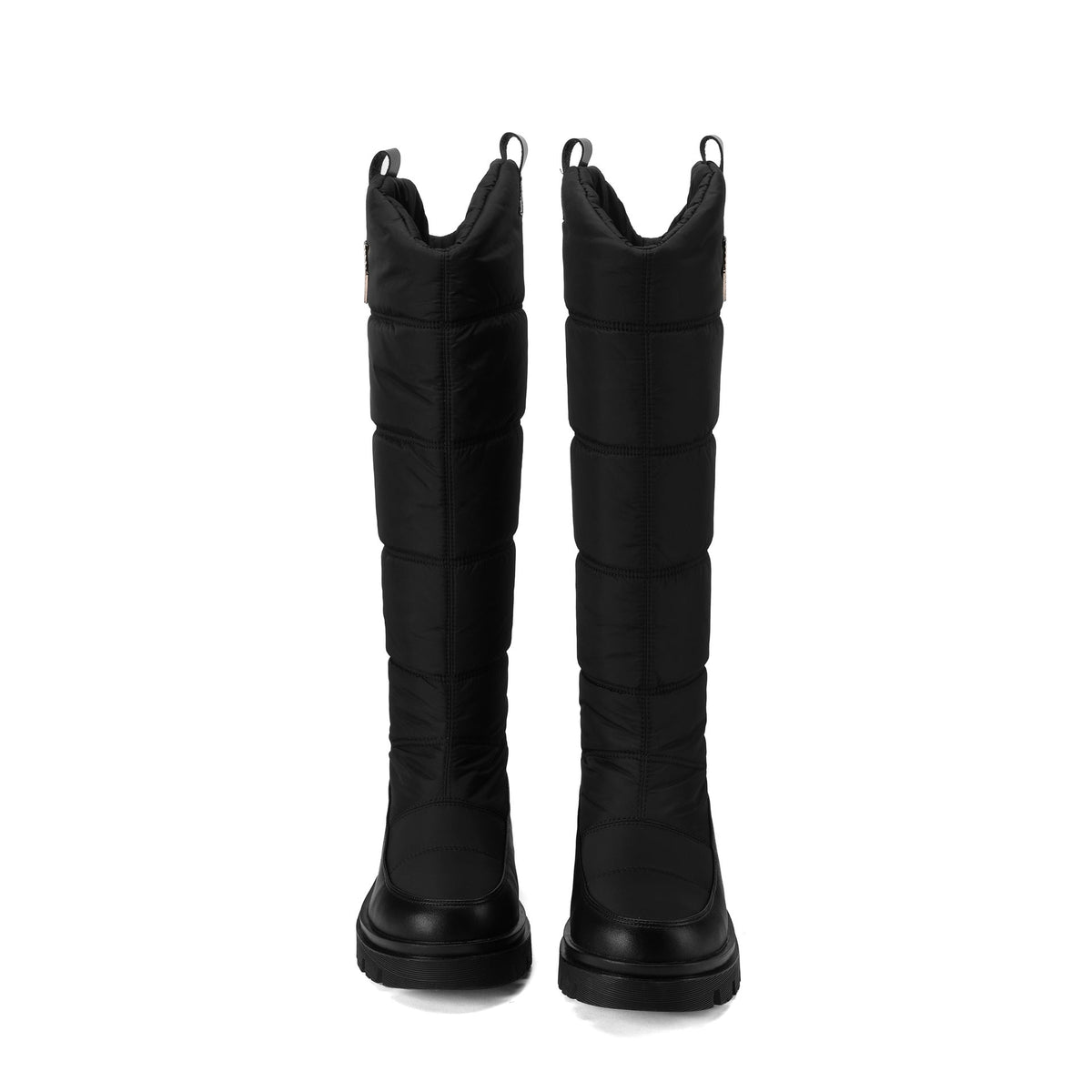 Women's Monroe Knee-High Boots - Waterproof Quilted Winter Boots with Plush Faux Fur Lining & Chunky Rocker Sole (US 4-11)
