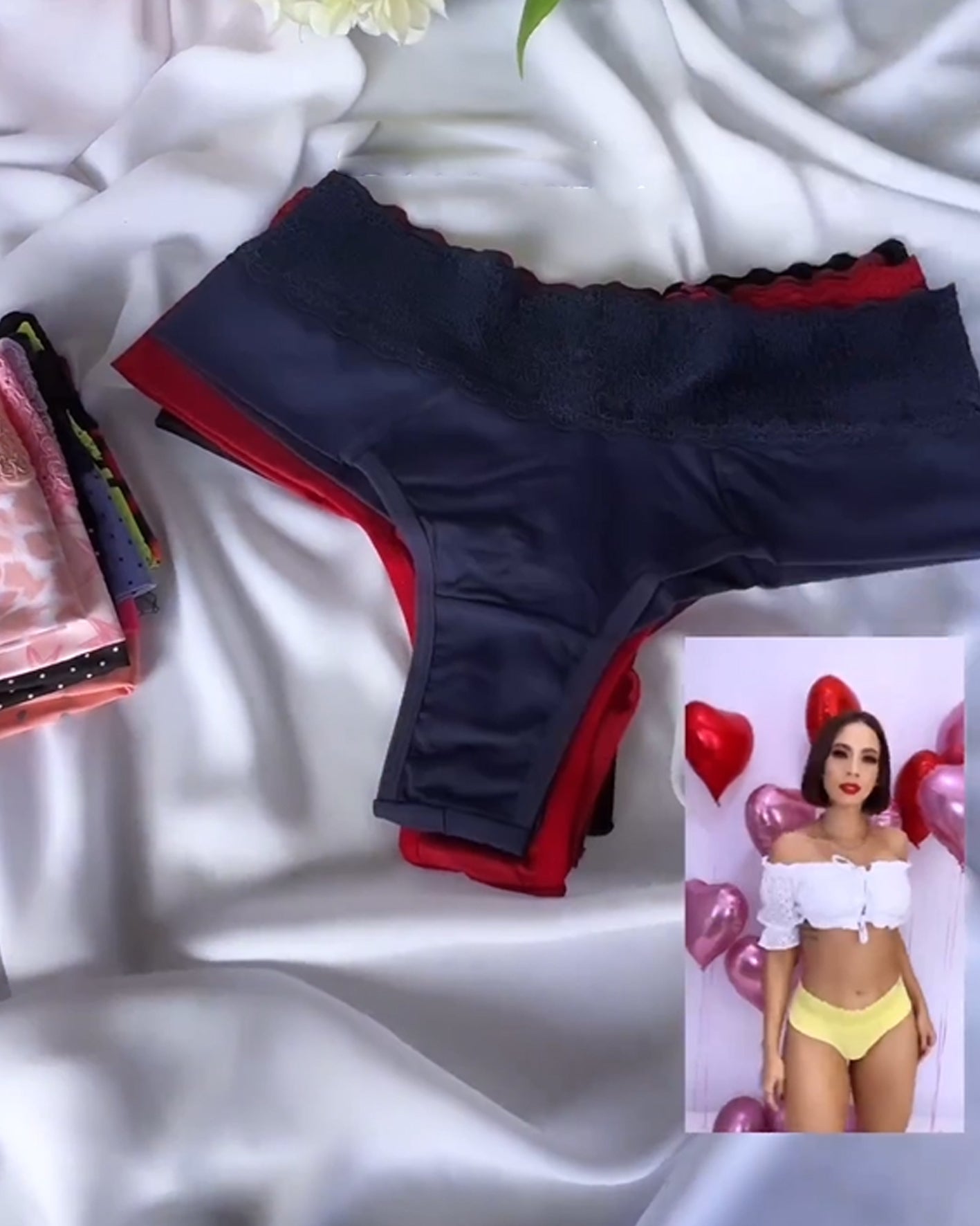 Lace Shaped Underwear Panties Breifs  - By Qivii