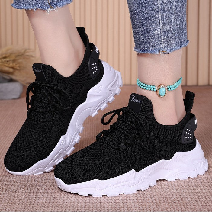 Women’s AirWeave Sneakers – Breathable Mesh Lightweight Flat Shoes (US 5–10.5)