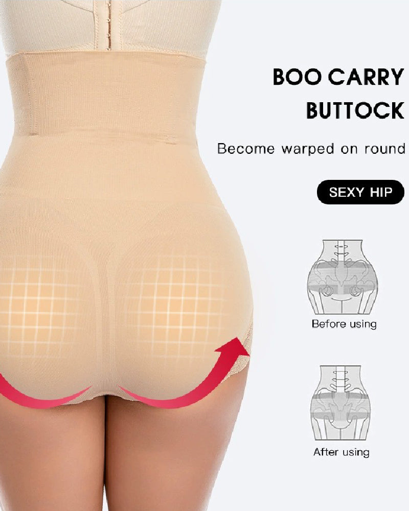 High Waist Firm Tummy Control Shapewear Panties Wrap Waist Belt Shaper Briefs  - By Qivii