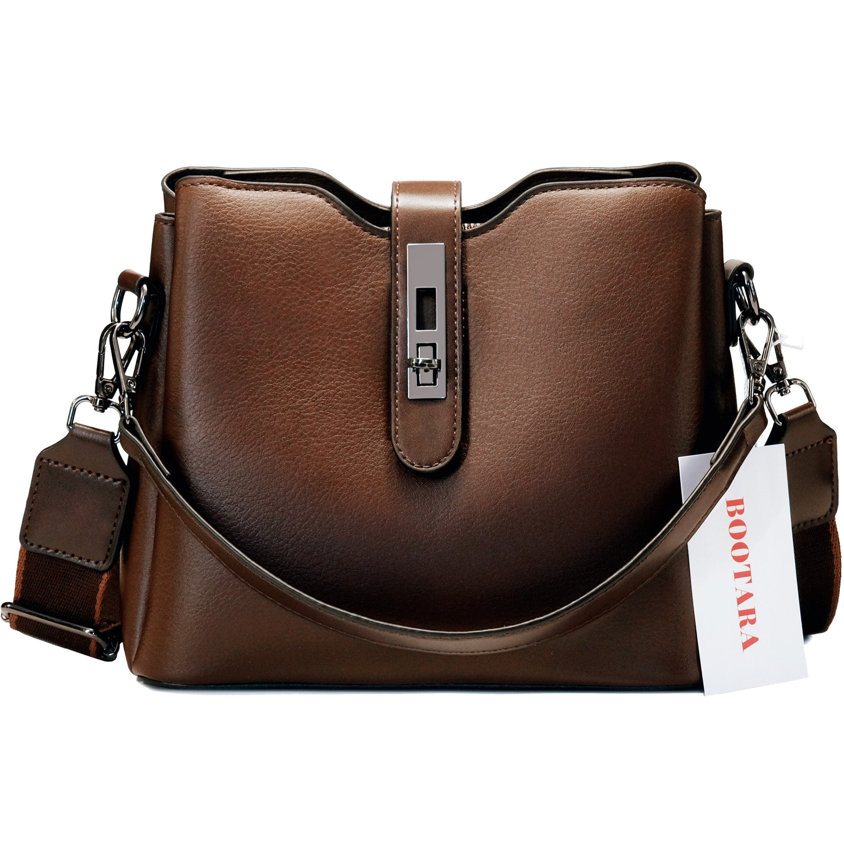 Women's Premium Textured Bucket Bag - Vintage Multi-Layer Large Capacity Handheld/Shoulder/Crossbody Tote