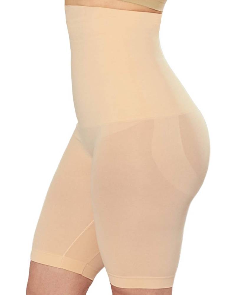 High Waisted Tummy Control Thigh Slimmer Body Shaper Shorts  - By Qivii
