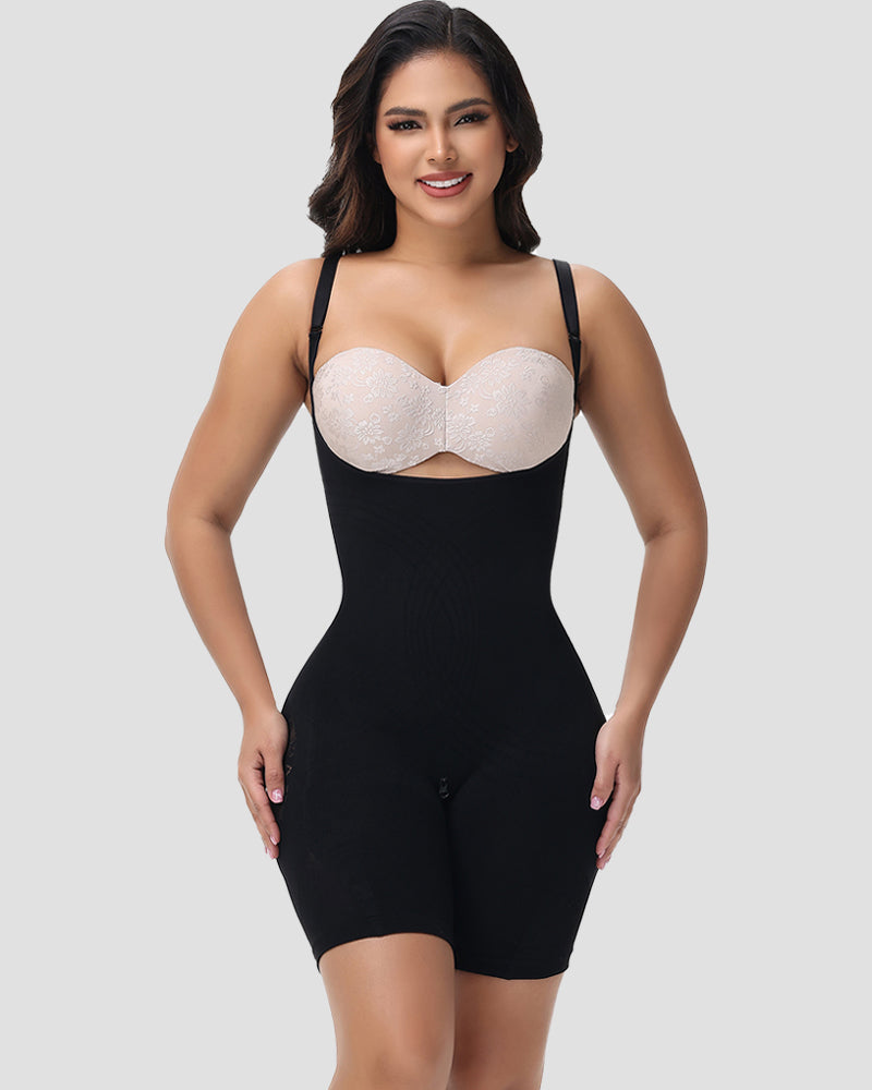 Shapshe® Open Chest Butt Rose Hollow Bodysuit Shapewear (Pre-Sale)  - By Qivii