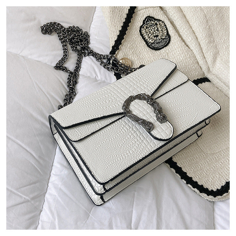Women's Chain Flap Bag - Trendy PU Leather Shoulder & Crossbody Purse