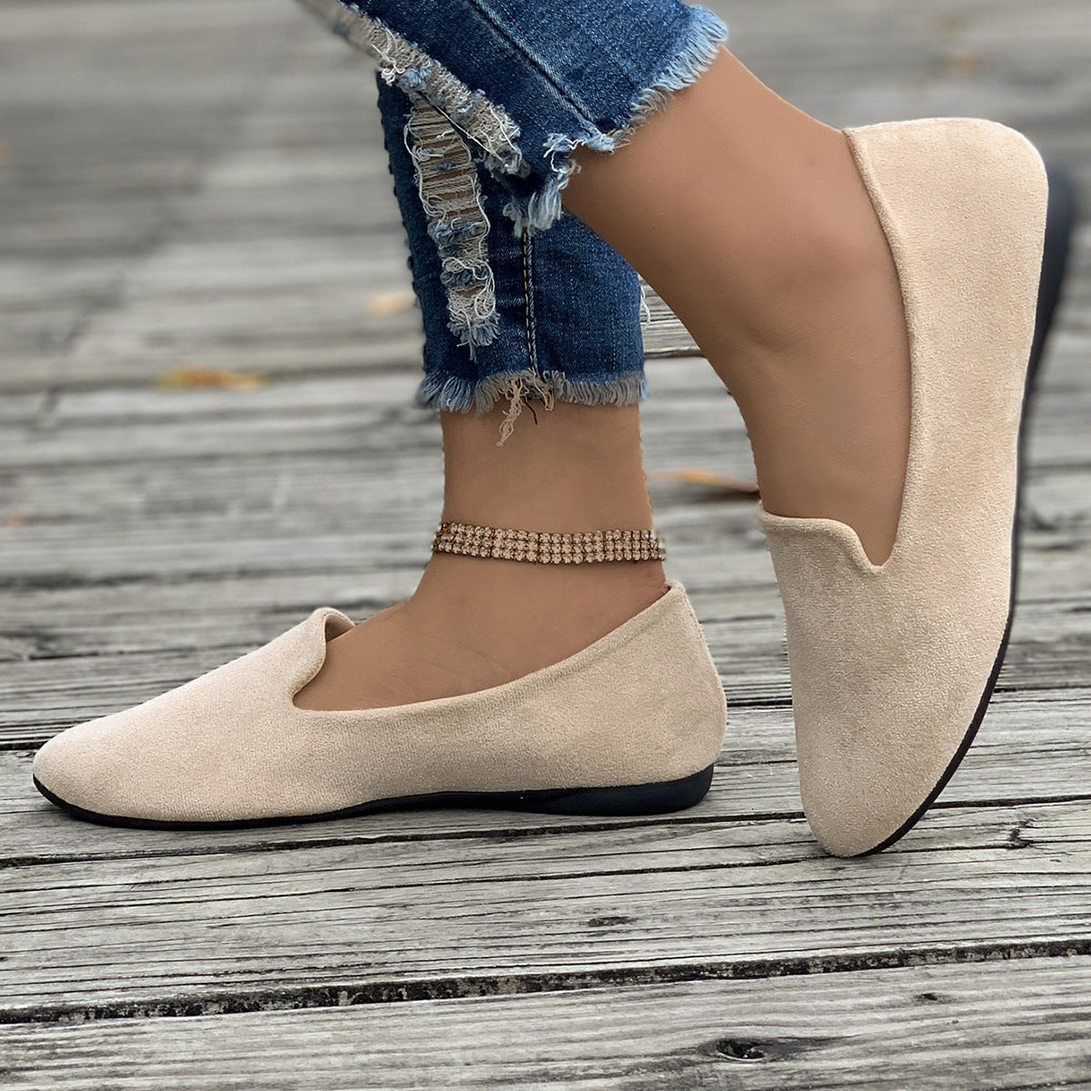 Women's Plus Size Pointed-Toe Slip-On Loafers Casual Flat Comfort Shoes