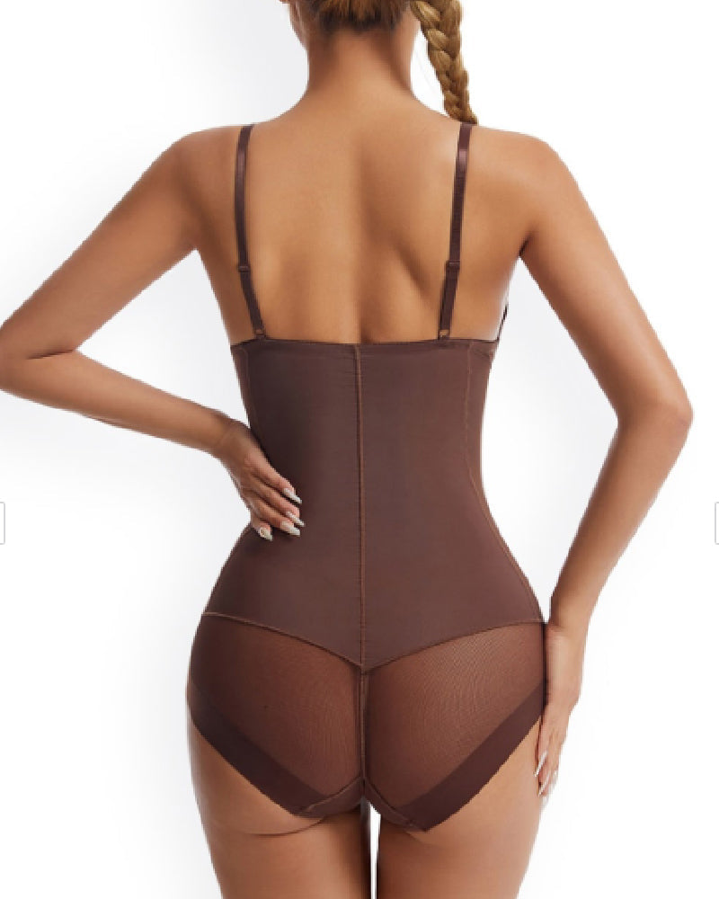 Breast Push Up Butt Lift Bodysuit Shapewear With Bra  - By Qivii