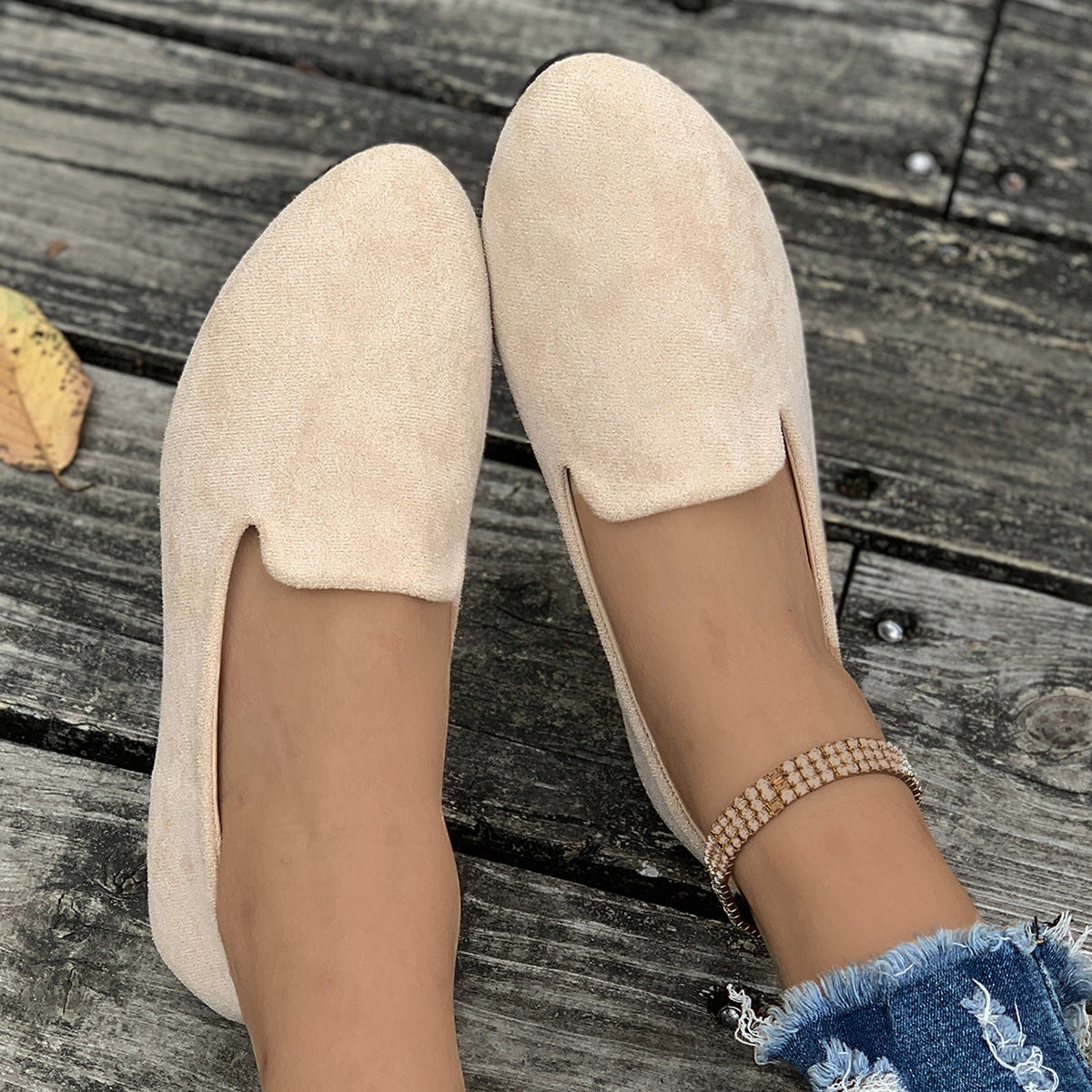 Women's Plus Size Pointed-Toe Slip-On Loafers Casual Flat Comfort Shoes
