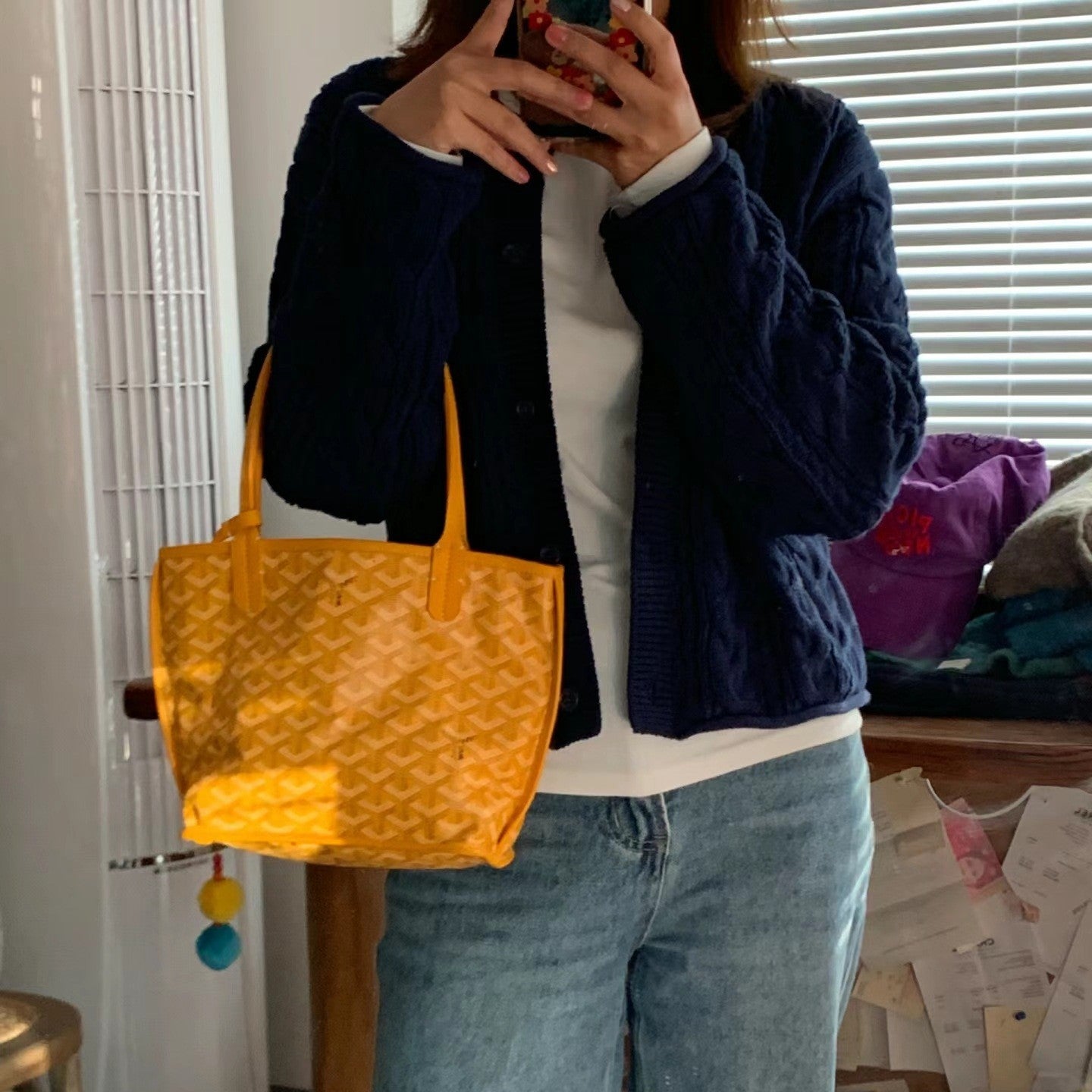 Women’s Reversible Chevron Mini Satchel — Dual-Sided Artisan-Woven Tote with Top Handle & Convertible Strap