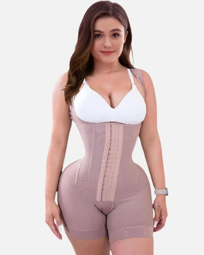 Shapshe® Firm Compression Tummy Control Shapewear Adjustable Bodysuit Hook and Eye Closure  - By Qivii