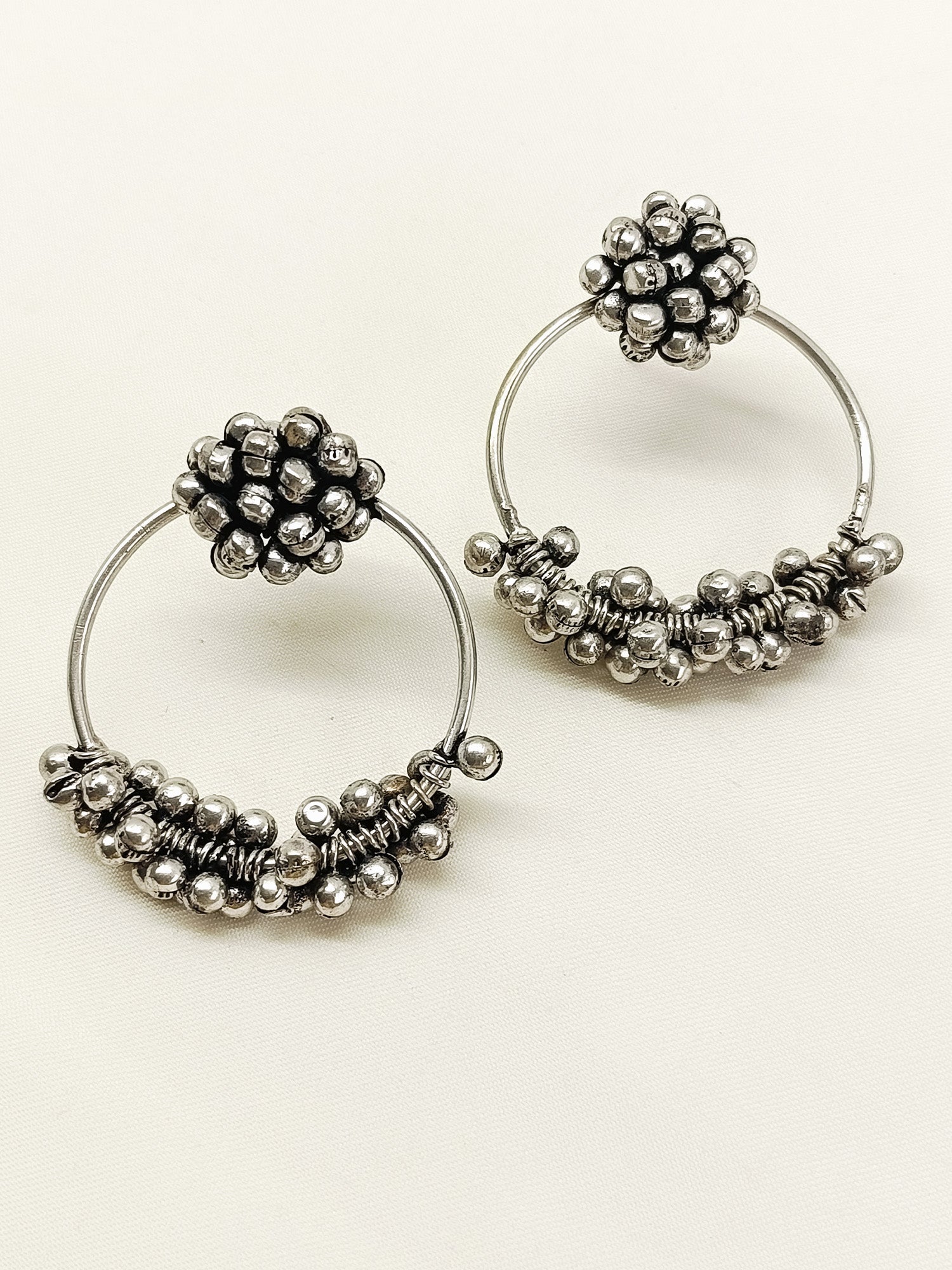 Gitashri Plain Oxidized Earring