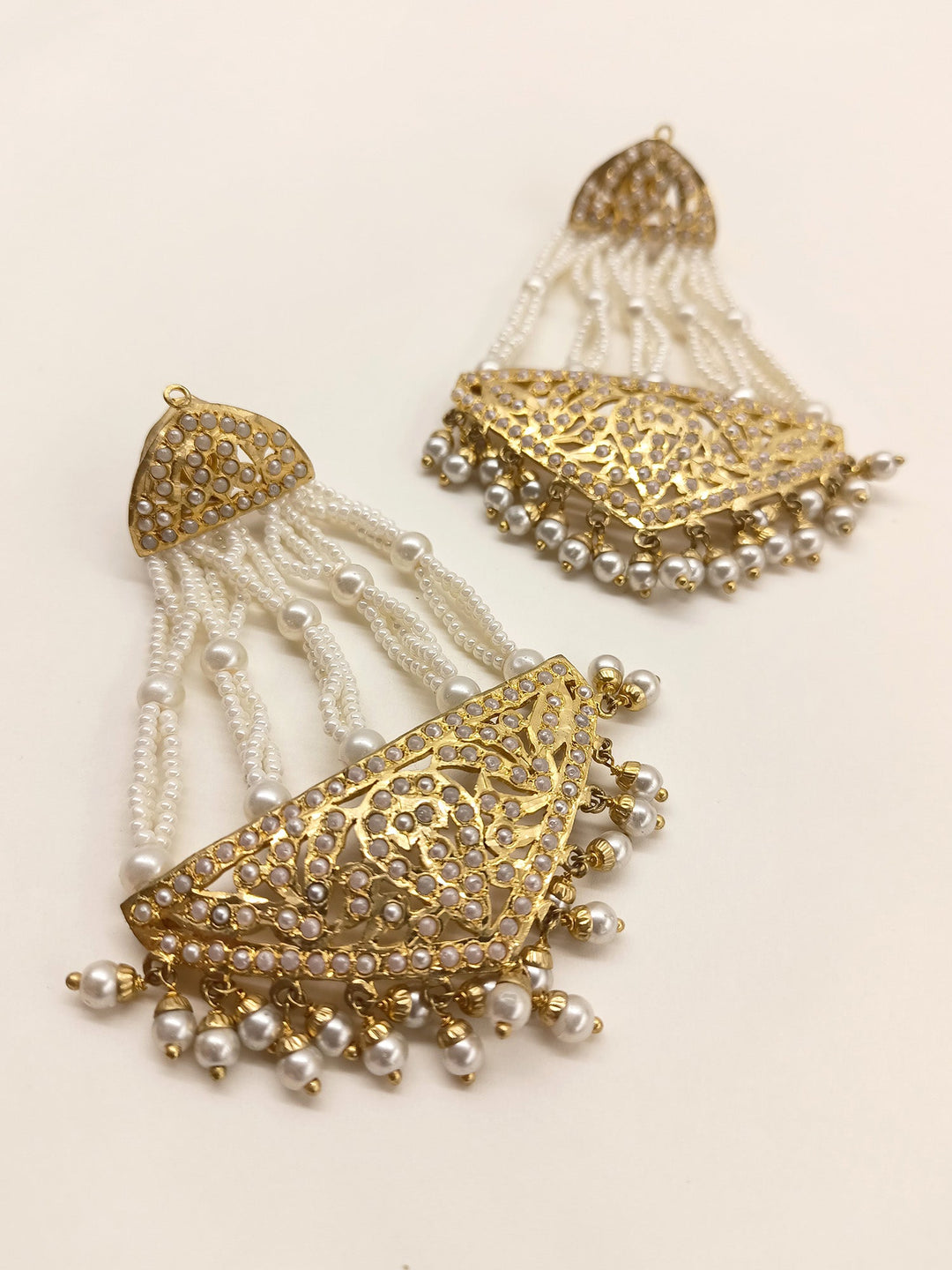 Tasneem Gold Plated Jadau Earrings