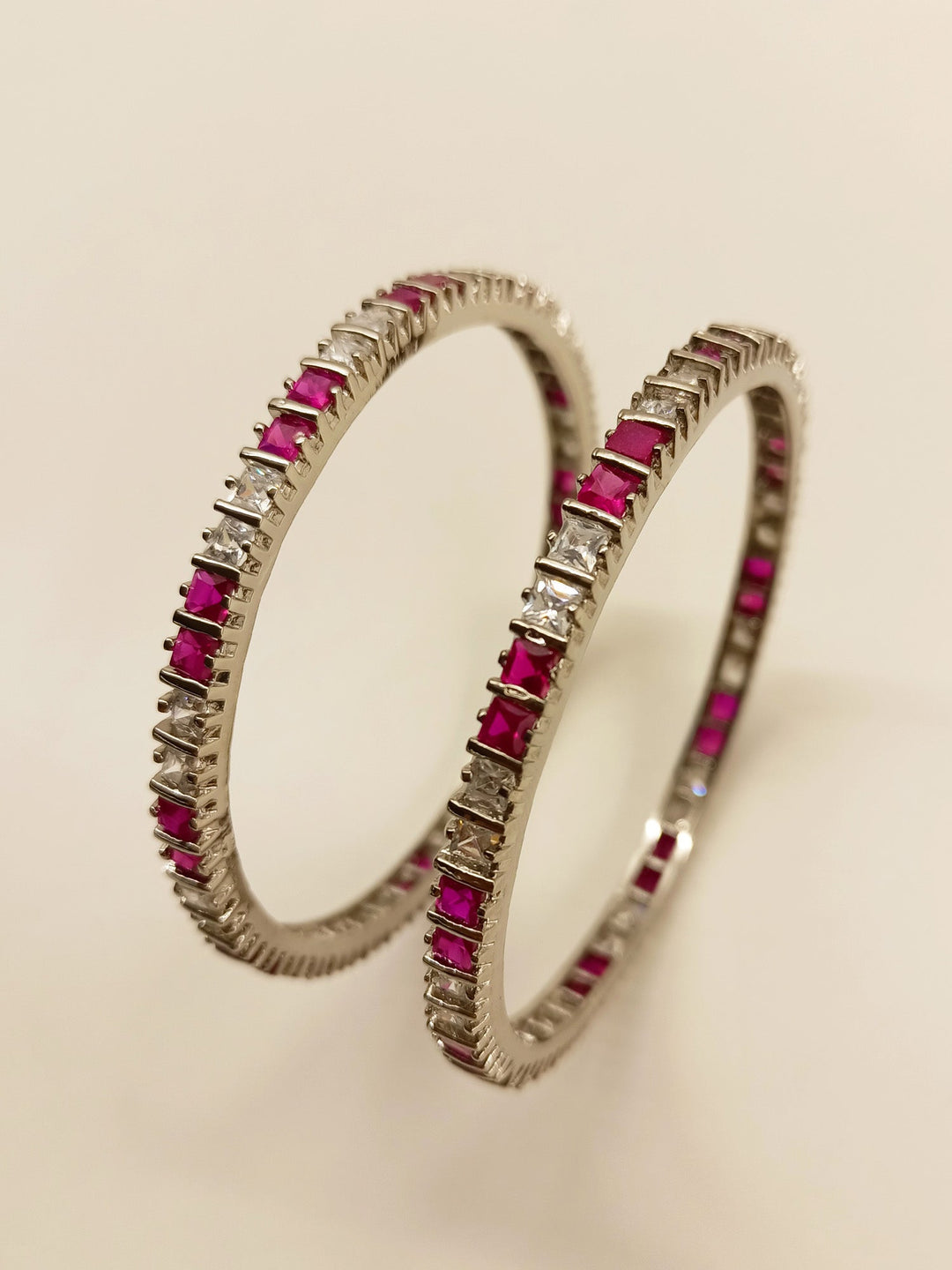 Sharvya Rose Pink American Diamond Bangle