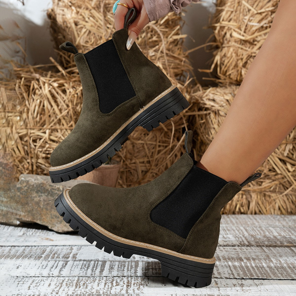 Women's ClassicKick Boots - Effortless Slip-On Ankle Boots with Chelsea Style (US 5-10.5)