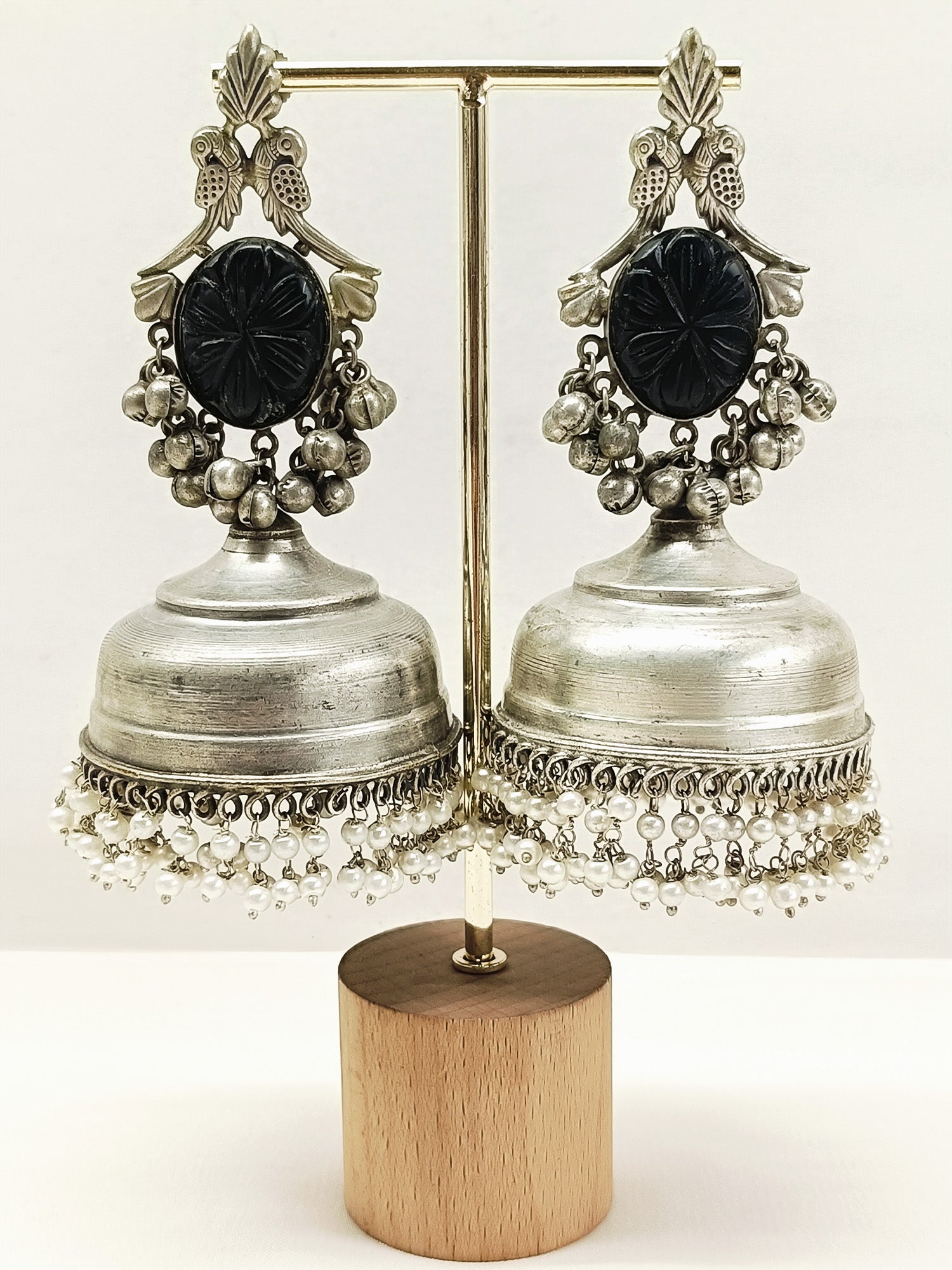 Atreyi Black Oxidized Jhumki