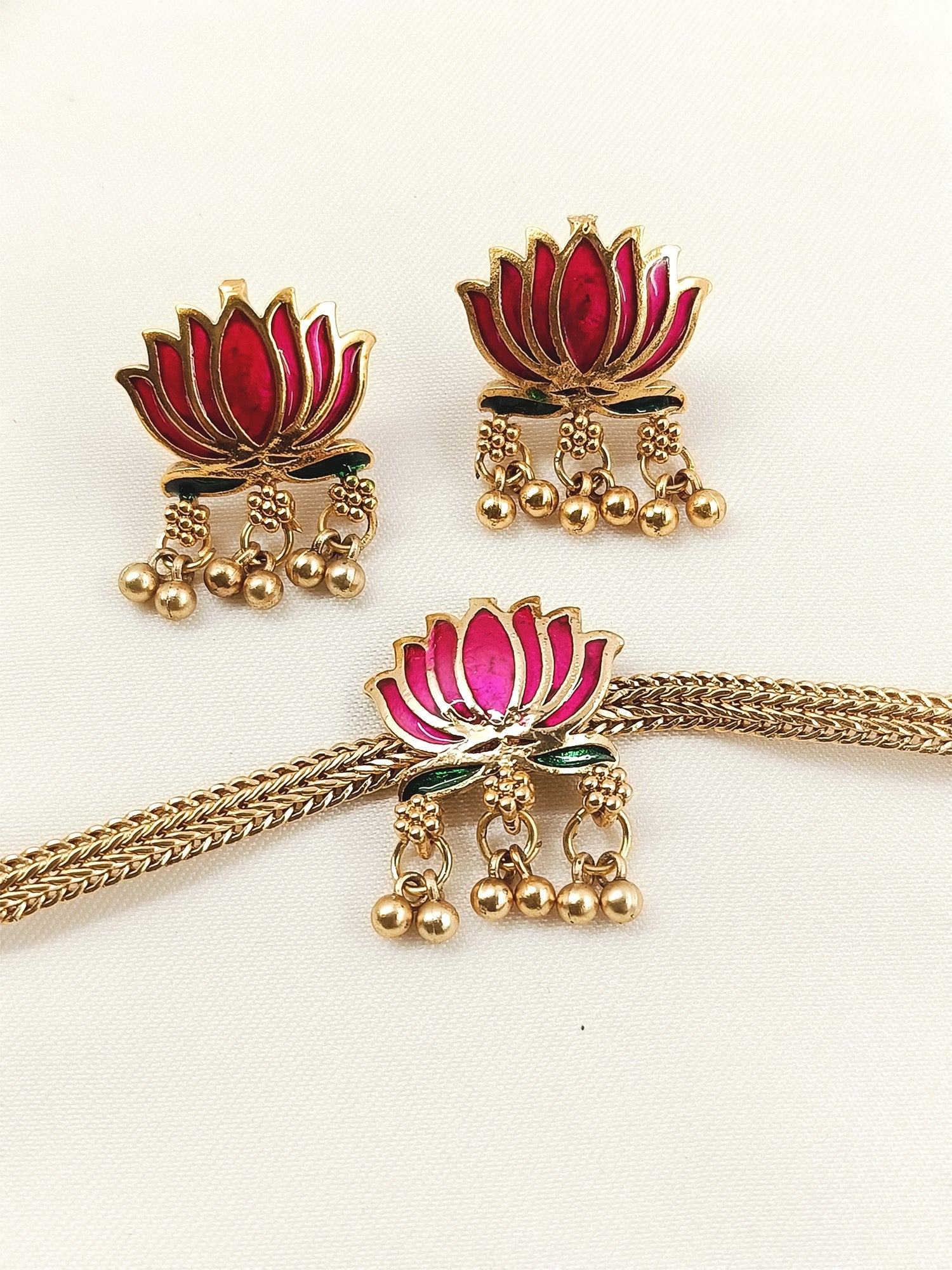 Miyanshi Majenta Antique Choker Set