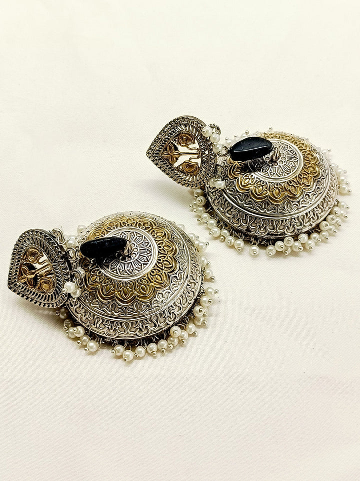 Zemi Black Oxidized Jhumki