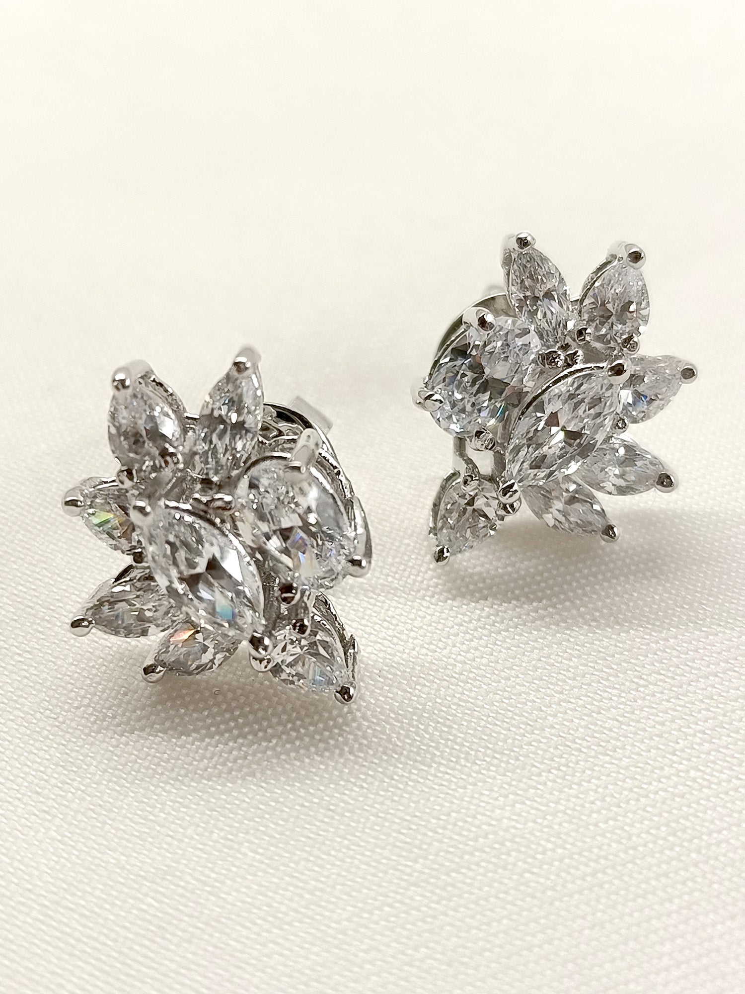 Sabra 92.5 Silver Swarovski Stone Tops - qivii