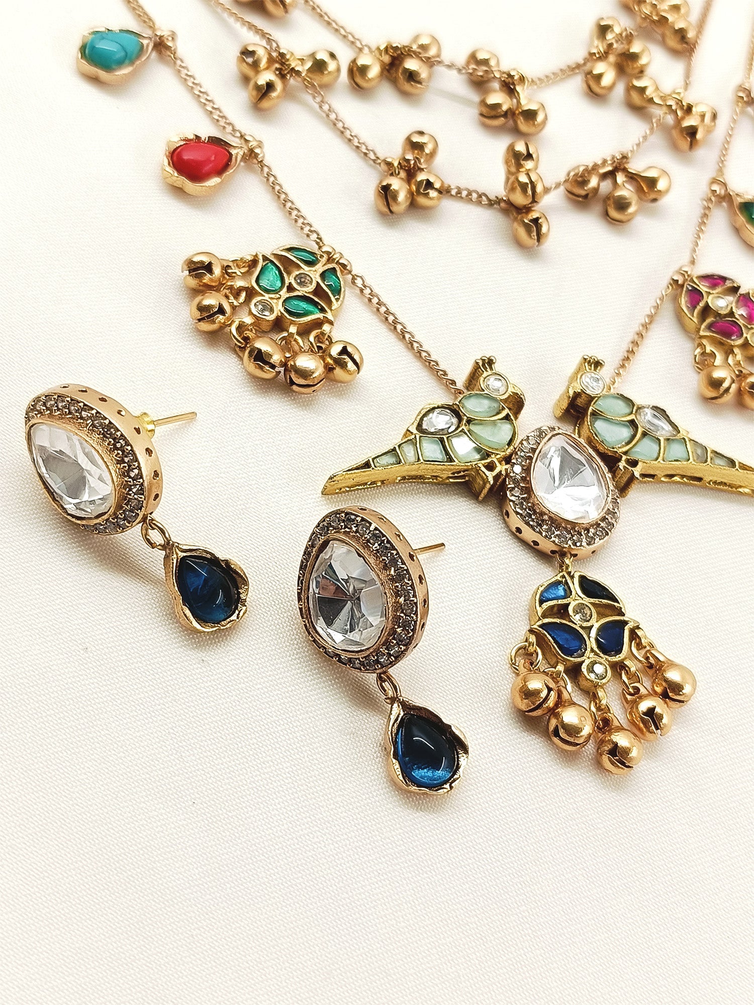 Kashish Multi Colour Kundan Necklace Set